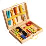 NESTA TOYS Construction Playset | Wooden Tool Kit with Box (40 Pcs)