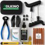 OLKINO 12-in-1 Tubeless Tyre Puncture Repair Kit for Cars & Bikes