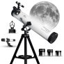Pie Matrix Pegasus 76700 Newtonian Reflector Telescope with 235x Ultra HD Zoom,Fully Coated Glass Optics,Alt-Az Mount, Professional Telescopes