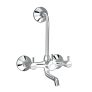 Plantex Wall Mixer for Bathroom 2 in 1 with L-Bend Connecter for Overhead Shower