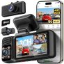 REDTIGER F17 4K 3 Channel Dash Cam 5G WiFi Built-in GPS, Free 64GB Card, 2160P+1080P+1080P Front and Rear Inside Loop Recording