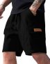 SMOWKLY Authentics Classic Men’s Ribbed Polycotton Relaxed Fit Cargo Stretch Shorts