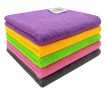 SOFTSPUN Microfiber Cloth 5pcs 40x40cms 340 GSM Multi-Color