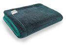 SOFTSPUN Microfiber Cloth for Car 1400 GSM 40×60 cms 1 Pc Aqua Blue/Grey