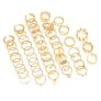 Shining Diva Fashion Set of 48 Latest Stylish Gold Plated Rings for Women