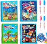 Toy Imagine 4-Pack Water Magic Coloring Books with Refillable Pens